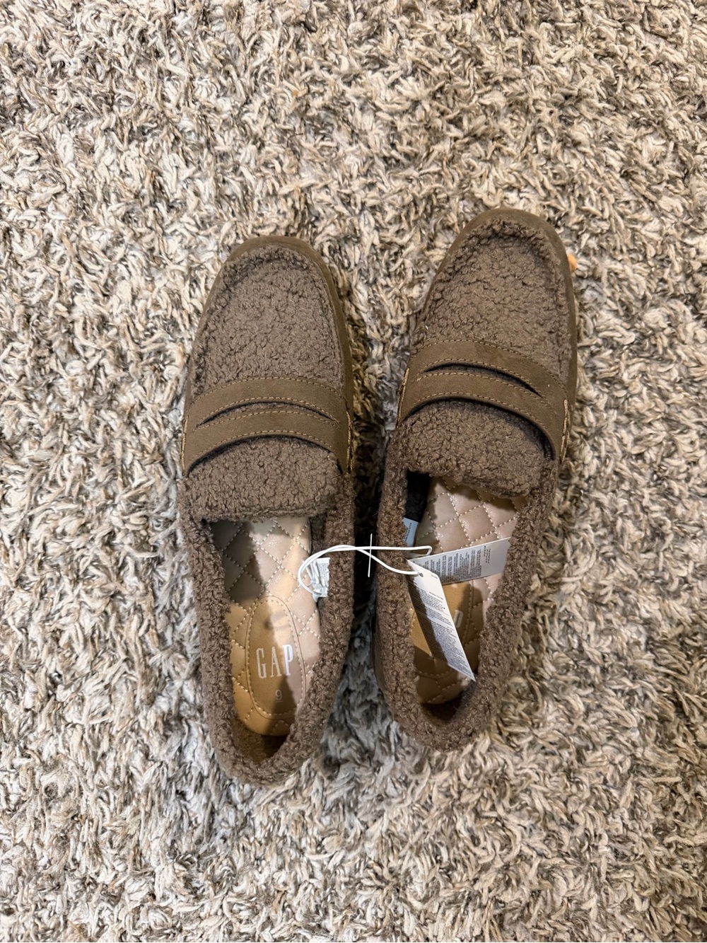 GAP Sherpa Penny Loafers in Brown